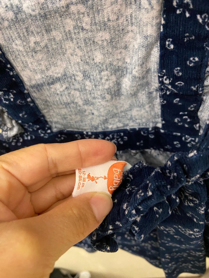 Kız Çocuk Lacivert Fırfırlı Denim Elbise - Görsel 2