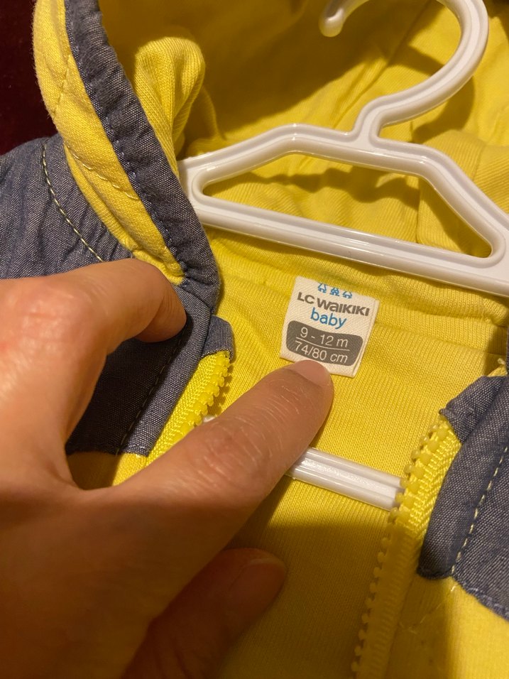 Kapüşonlu, Fermuarlı Sarı Gri Erkek Yelek - Görsel 2