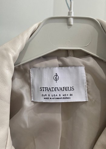 Bej Mini Deri Kemerli Ceket - Görsel 3