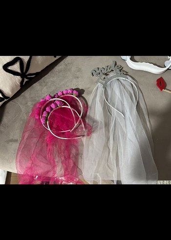 Gelin Tacı Beyaz Dantel Tül Detaylı - Görsel 3