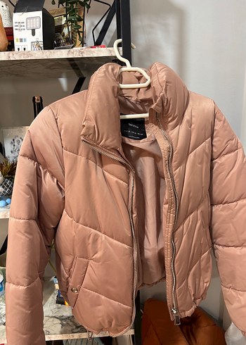 Bershka Bej Midi Fitilli Kadın Ceket Bershka mont