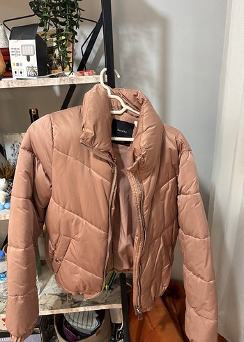 Bej Midi Fitilli Kadın Ceket Bershka mont