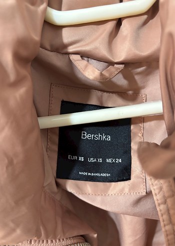 xs Beden ten rengi Renk Bej Midi Fitilli Kadın Ceket Bershka mont