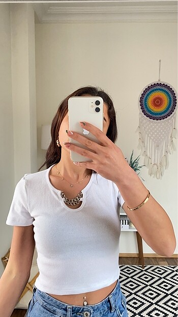 xs Beden Beyaz tshirt