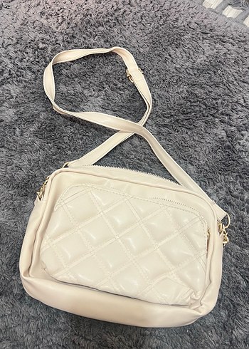 Beyaz Fermuarlı Kadın Çanta - Görsel 3