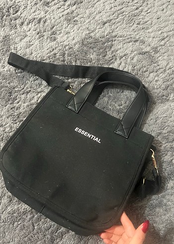 Siyah Baskılı Kadın Omuz Çantası - Görsel 3