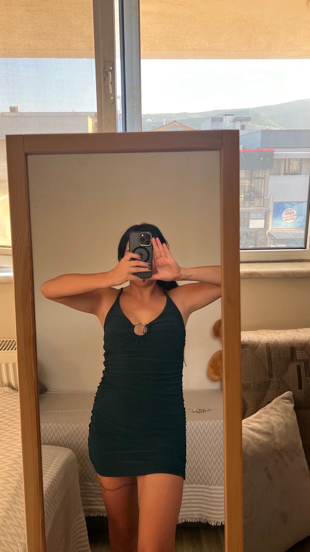 Siyah Straplez Gotik Midi Elbise - Görsel 2