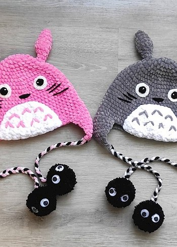 Komşum Totoro Örgü Bebek Kulaklı Şapka