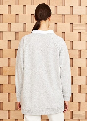 xxl Beden Lc Waikiki modest Polo Yakalı Sweatshirt Oversize XXL