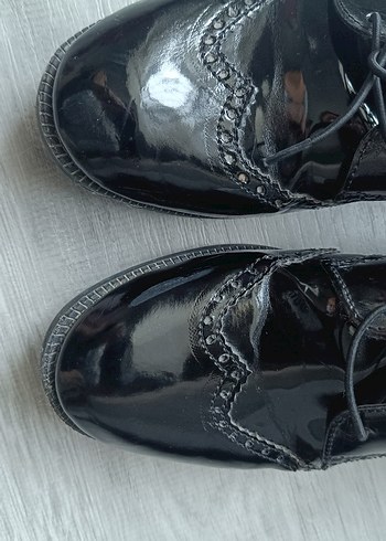 Erkek Çocuk Siyah Parlak Klasik Rugan Ayakkabı Düğün - Görsel 6