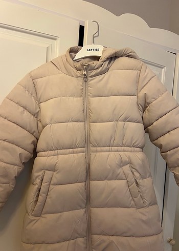 Kız Çocuk Bej Kapitone Mont mango - Görsel 3