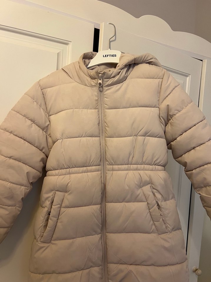 Kız Çocuk Bej Kapitone Mont mango - Görsel 3