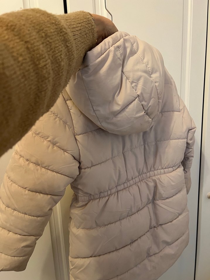 Kız Çocuk Bej Kapitone Mont mango - Görsel 2