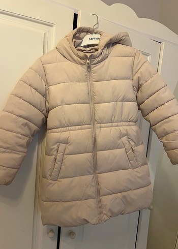 Bej Kürklü Kız Çocuk Kaban - Görsel 3