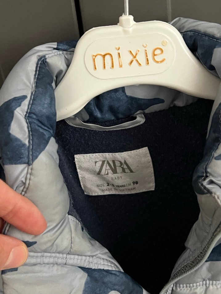 Zara Gri Yıldız Desenli Erkek Çocuk Yelek - Görsel 2