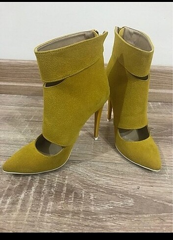 35 Beden camel Renk Hardal sarısı ayakkabı bot