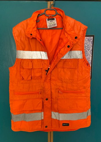 m Beden Turuncu, Kemerli, Kolsuz Street Wear Yelek