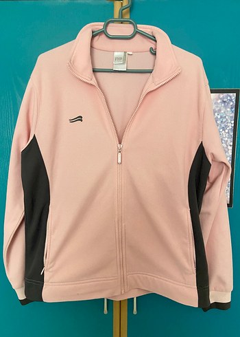 Pembe Fermuarlı Kadın Spor Ceket
