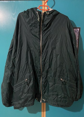 Kadın Yeşil Midi Street Wear Mont