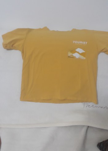 LC Waikiki Sarı erkekÇocuk Kısa Kollu Baskılı Tişört
