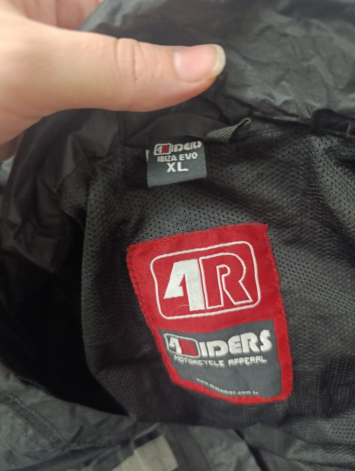 4riders kemerli Siyah unisex yağmurluk - Görsel 3