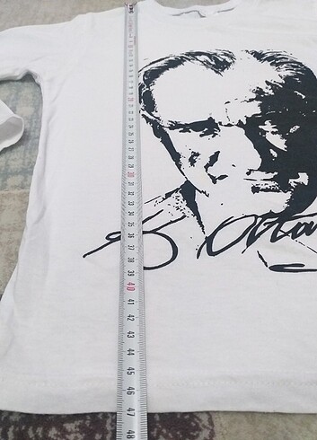 7 Yaş Beden Atatürk Baskılı Tişört 