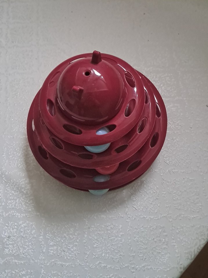 Kediler için Çok Katmanlı Kırmızı Oyuncak - Görsel 3