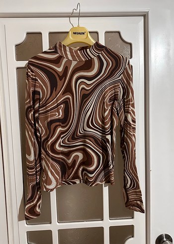 Kadın Kahverengi Uzun Kollu Bohem Bluz - Görsel 4