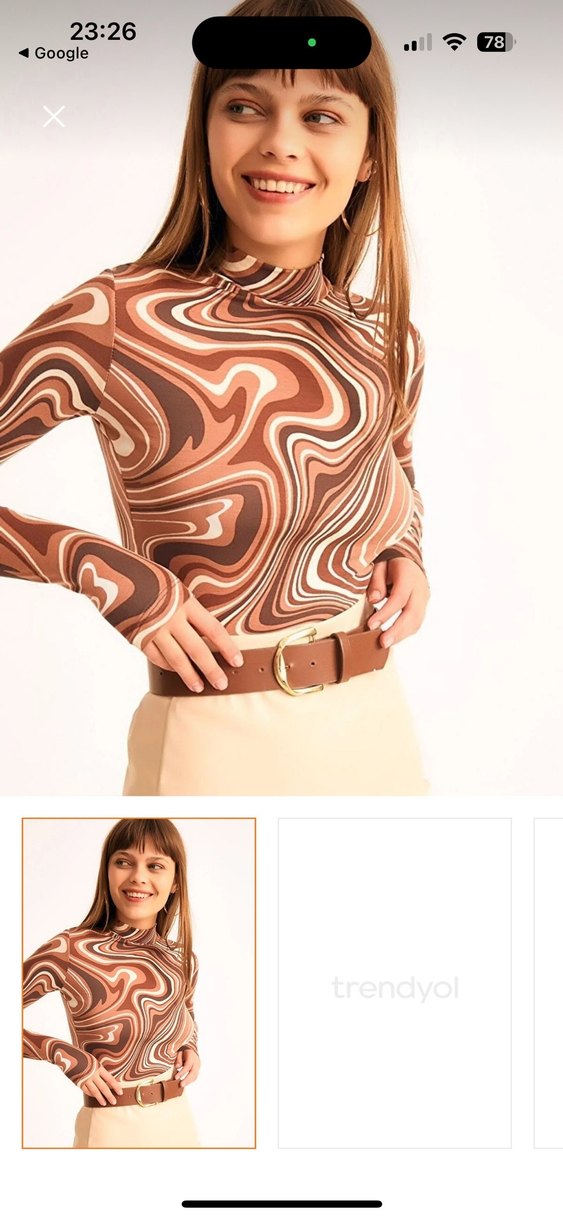 Kadın Kahverengi Uzun Kollu Bohem Bluz - Görsel 3