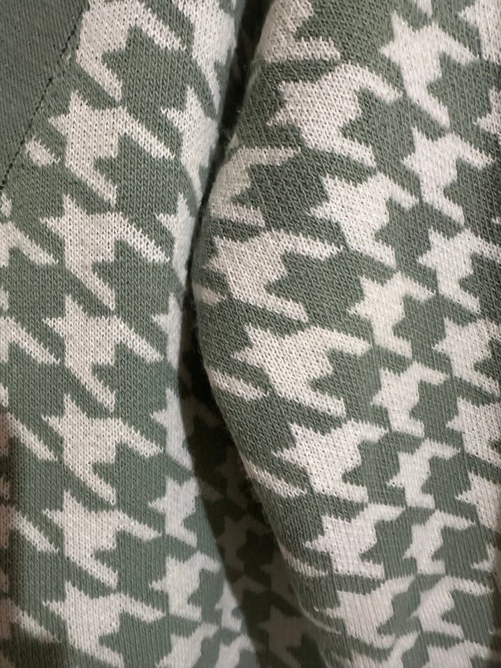 Kadın Açık Haki V Yaka Örgü Salaş Hırka - Görsel 5