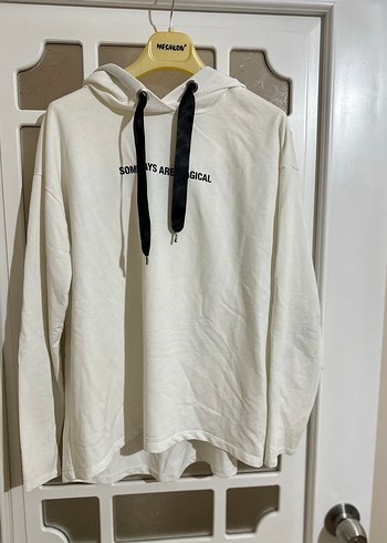 Lcw Beyaz Kapüşonlu Kadın Sweatshirt - Görsel 3