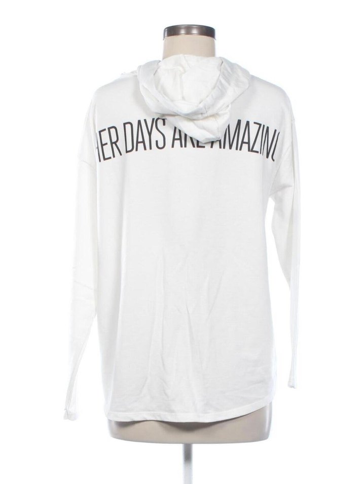 Lcw Beyaz Kapüşonlu Kadın Sweatshirt - Görsel 2