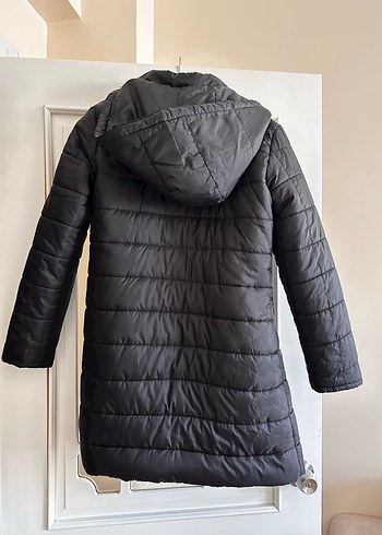 Koton Siyah Midi Kışlık Mont - Görsel 4