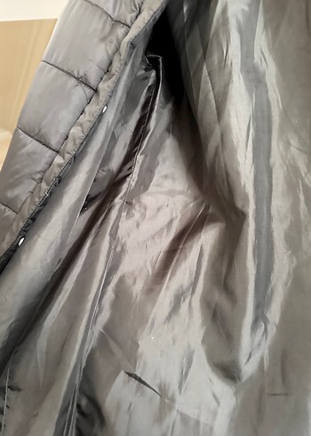 Koton Siyah Midi Kışlık Mont - Görsel 8