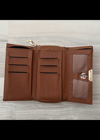 Kahverengi Deri Kadın Clutch Cüzdan - Görsel 2