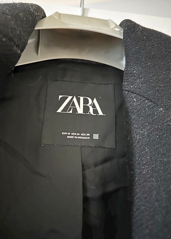 Zara akrilik kaşe kaban - Görsel 6