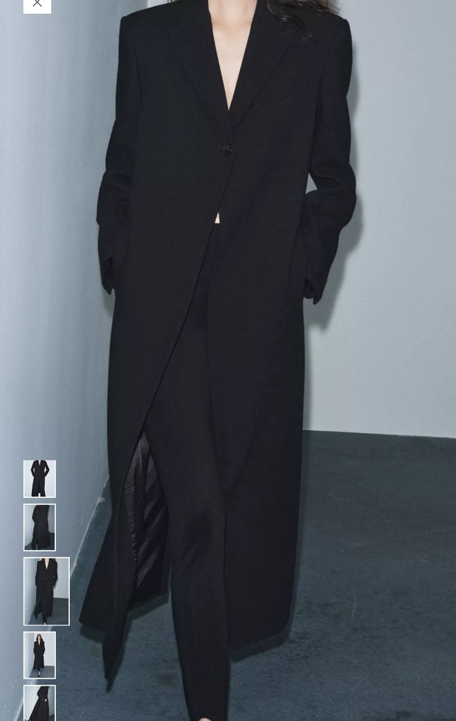 Zara akrilik kaşe kaban - Görsel 2