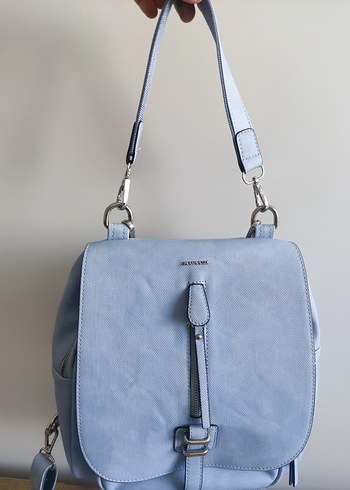 Mavi Süet Kadın Sırt Çantası (Orijinal Matmazel) - Görsel 2