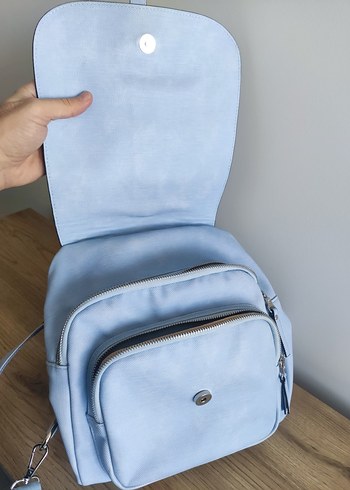 Mavi Süet Kadın Sırt Çantası (Orijinal Matmazel) - Görsel 3