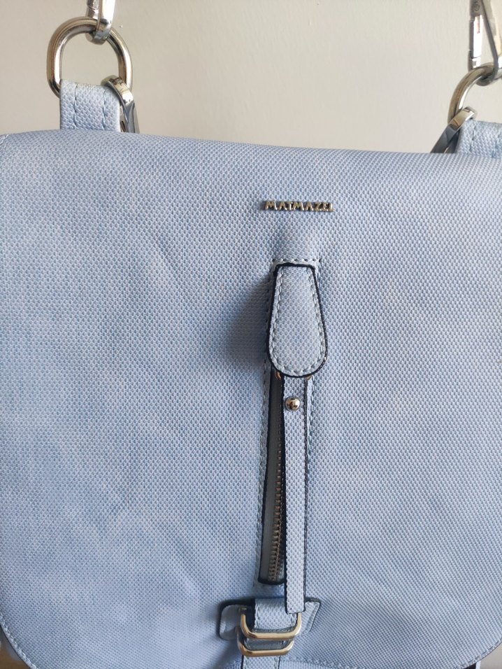 Mavi Süet Kadın Sırt Çantası (Orijinal Matmazel) - Görsel 5