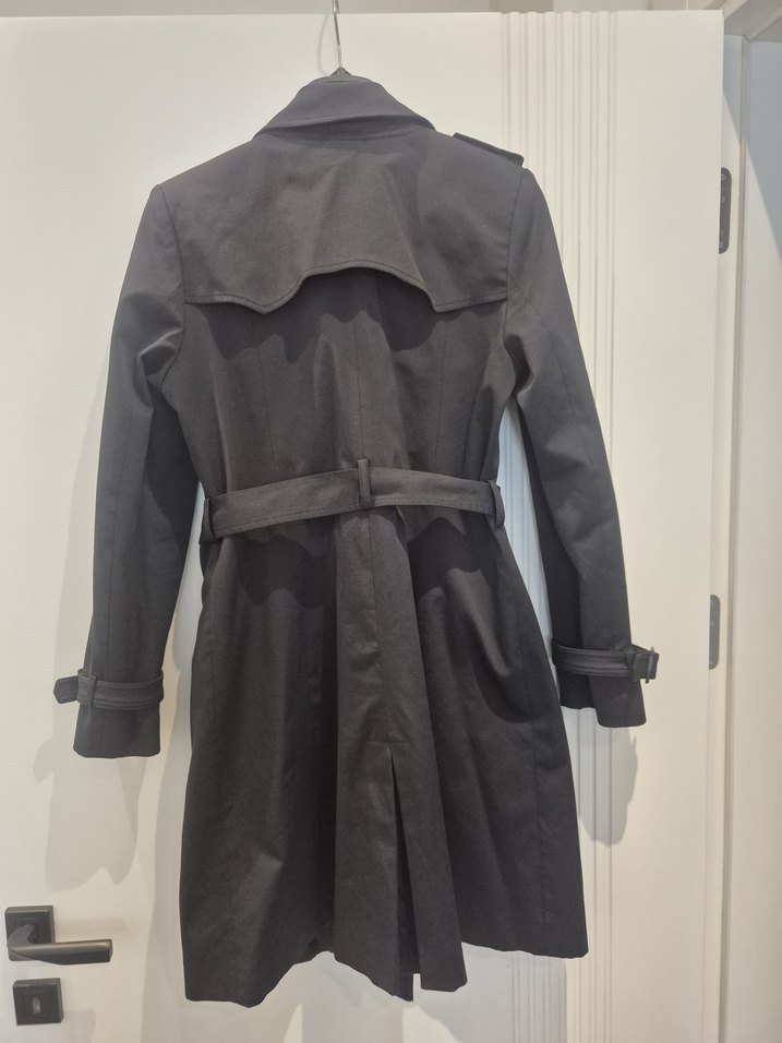 Chima Siyah Kadın Midi Trençkot XL 42 Beden - Görsel 3