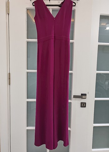 Mor Uzun Drapeli Kadın Tulum - Görsel 4