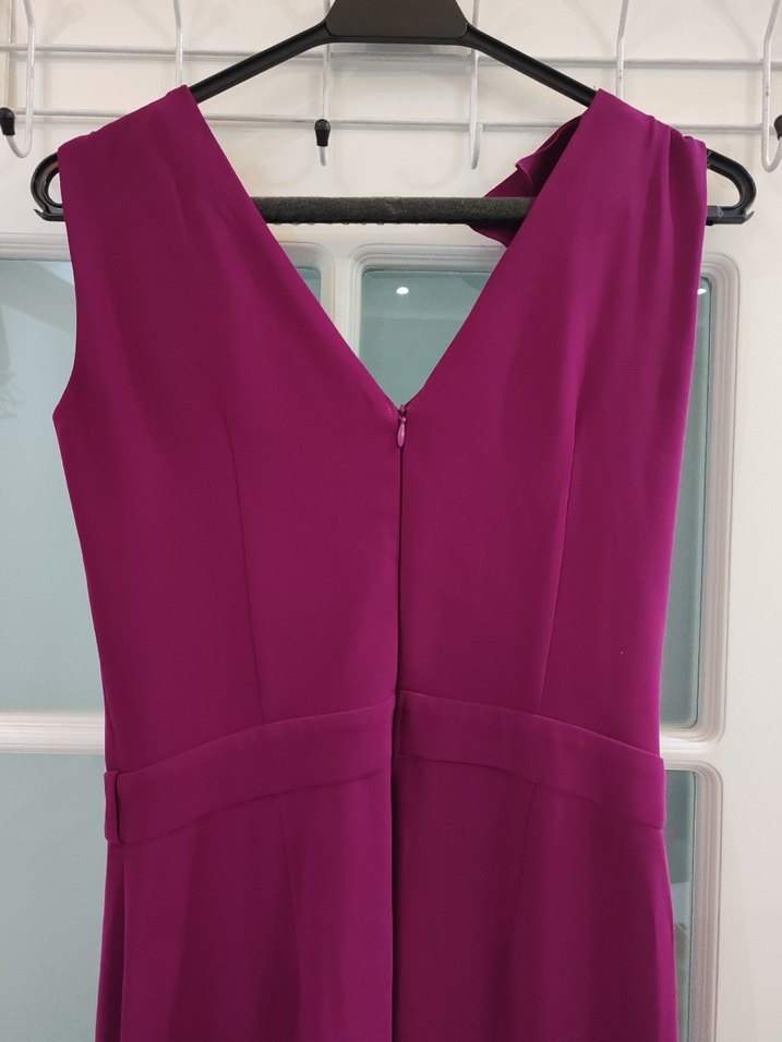 Mor Uzun Drapeli Kadın Tulum - Görsel 5