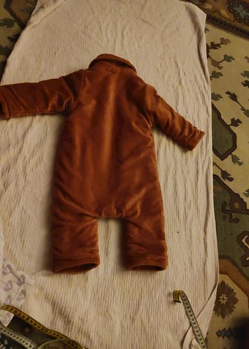 Kahverengi Düğmeli Bebek Kış Tulumu - Görsel 7