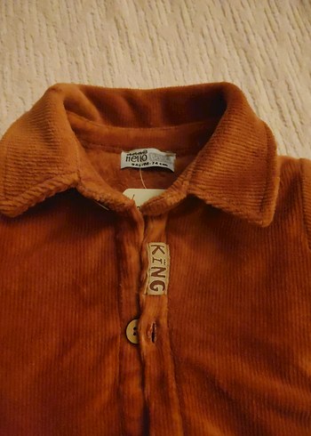 Kahverengi Düğmeli Bebek Kış Tulumu - Görsel 6