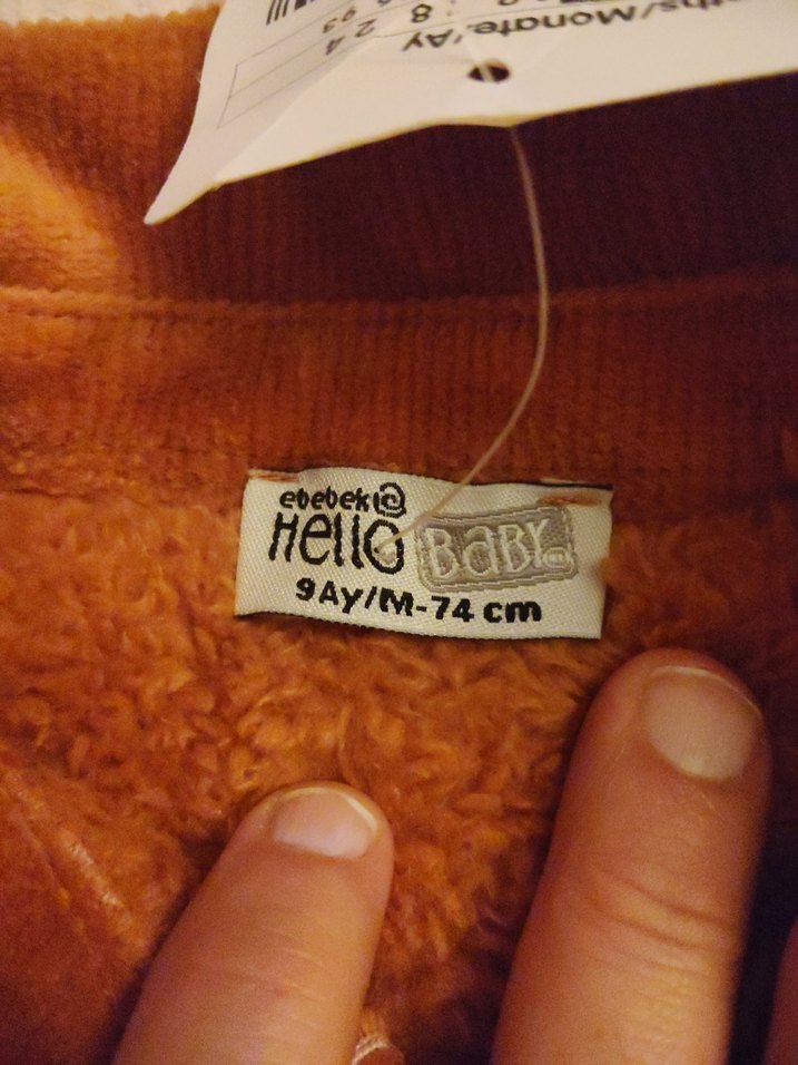 Kahverengi Düğmeli Bebek Kış Tulumu - Görsel 2