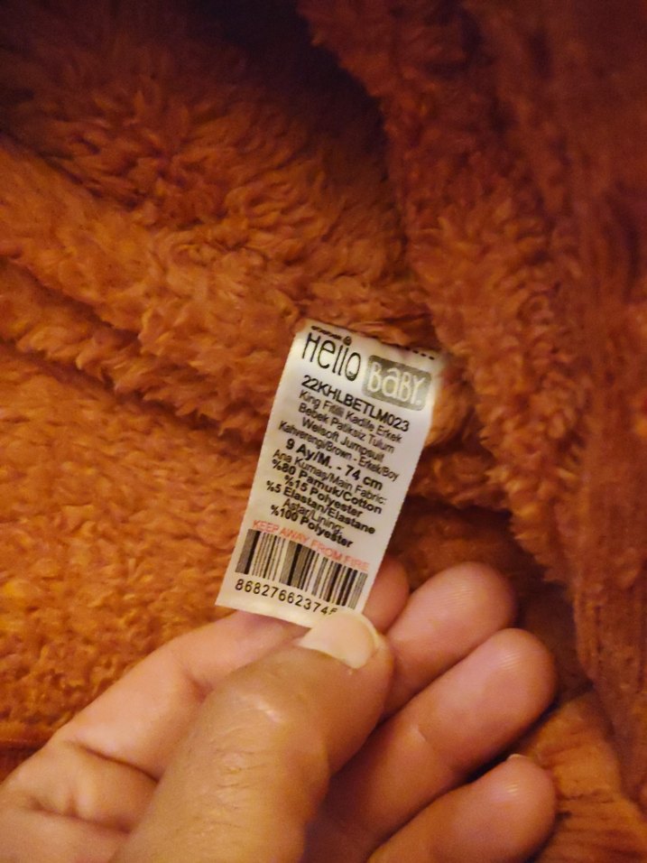 Kahverengi Düğmeli Bebek Kış Tulumu - Görsel 3