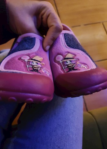 Kız Çocukları için Pembe Sıcak Terlikler - Görsel 6