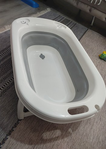 Katlanabilir Bebek Küveti Gri-Beyaz