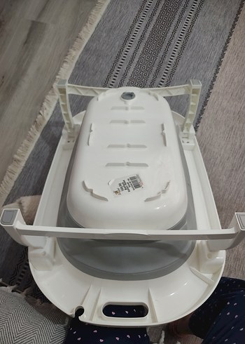  Beden Katlanabilir Bebek Küveti Gri-Beyaz
